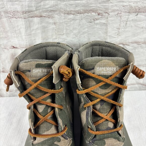Sperry Women's 9 Brown Camo Syren Gulf Waterproof Rain Duck Boots - Picture 6 of 11